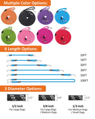 Lanwandeng long dog leash 360-degree swivel hook enables hands-free control.