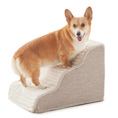 Laojin Balhen dog stairs beige 3-step design aids easy couch access.