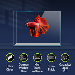 LAQUAL low-iron glass aquarium offers enhanced light transmission