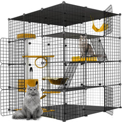 Large Cat Cage front view shows spacious interior for 1-4 cats