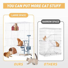 Large Cat Cage modular design demonstrates flexible setup and expansion.