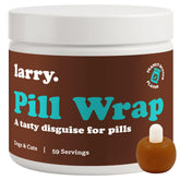 Larry Peanut Butter Pill Wrap visually wraps pills for easy dosing.