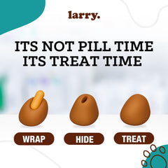 Larry Pill Wrap moldable texture around medication for snug, airtight seal.