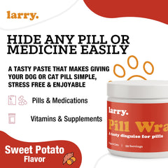 Larry textura-moldeable facilita medicación diaria para perros.