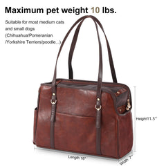 Lasaviin dog carrier purse side-pocket detail highlights convenient storage for essentials