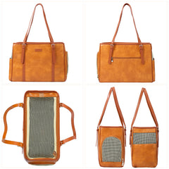 Lasaviin Fashion Dog Purse three-sided breathable mesh promotes airflow during trips