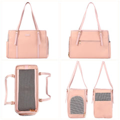 Lasaviin fashion dog purse with breathable mesh provides airflow and comfort.