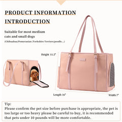 Lasaviin fashion dog purse side view highlights compact storage for essentials.
