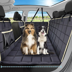 Lassie hard-bottom car seat cover back seat hammock keeps dogs secure on long rides.