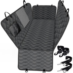 Lassie truck car seat covers hammock installed showing full backseat protection during travel