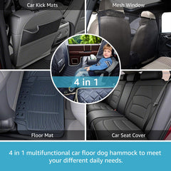 Lassie waterproof backseat dog seat cover with two-layer construction for easier cleanup.
