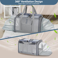 Lawfery cat carrier roll-up curtains providing privacy during travel