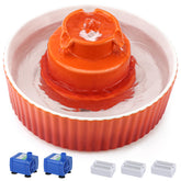 Lawfery Cupcake Cat Fountain ceramic body shows durable, scratch-resistant construction for home use
