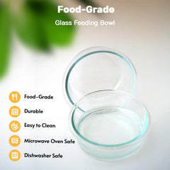 Lawfery glass bowls are microwave-safe and easy to clean.