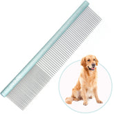 LBMBAIC 10-inch grooming comb in blue efficiently detangles large dog coats