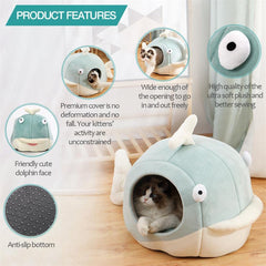 Lcybem cat bed removable pillow highlights easy cleaning and fresh comfort.