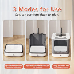 LCZLBRRD easy-clean hooded litter box with deodorization bag for fresh air.