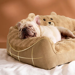 LE SURE bear-design dog bed side bolsters support neck and spine