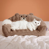 LE SURE Cute Cat Couch bears design provides cozy security for indoor naps.