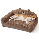 LE SURE cute-dog-couch-bear-design enhances cozy lounging for medium dogs.