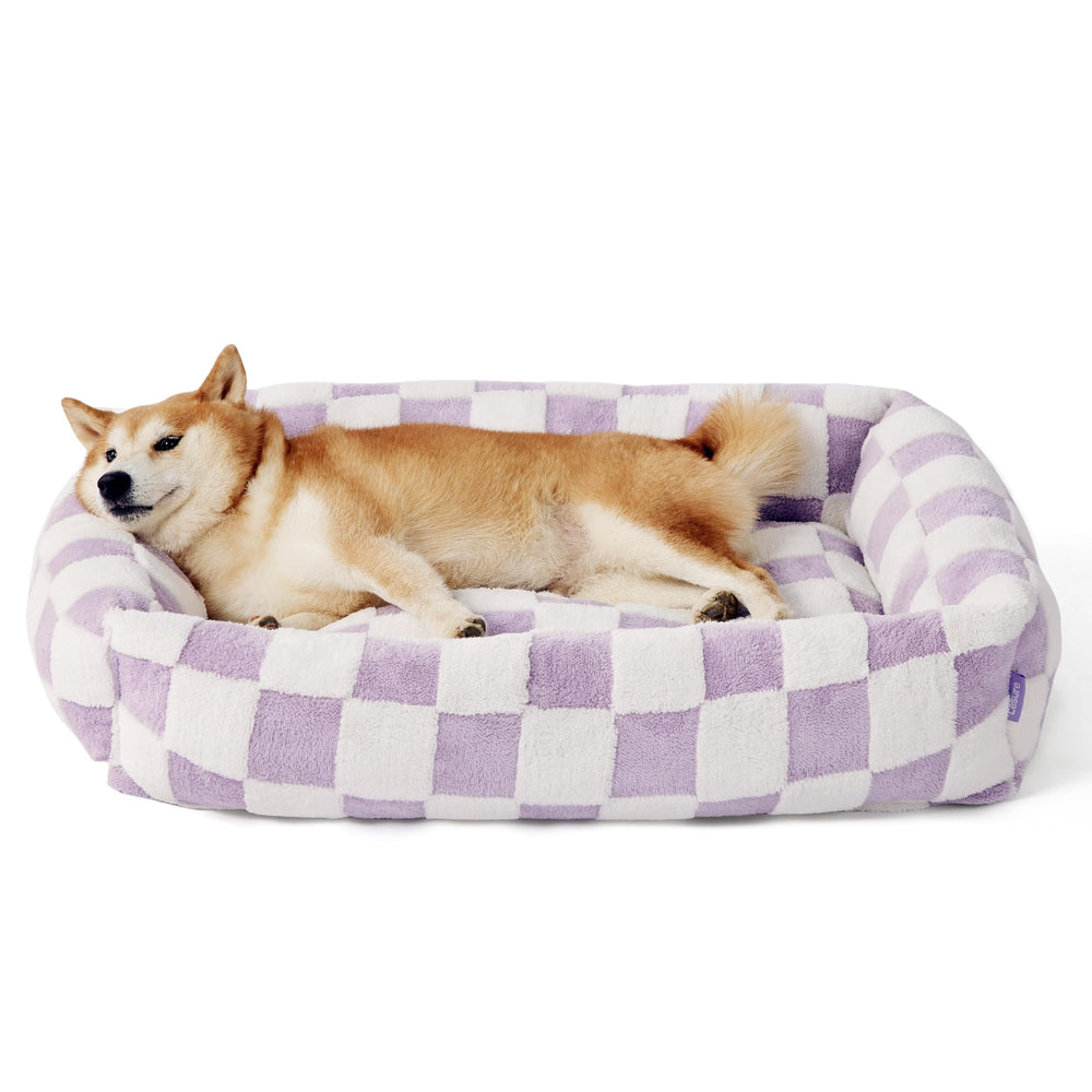 LE SURE dog bed large rectangle front view with orthopedic-style support for joints during naps