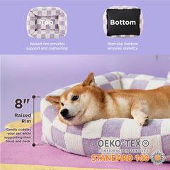 LE SURE dog bed orthopedic-fill closeup highlighting high-density foam distribution