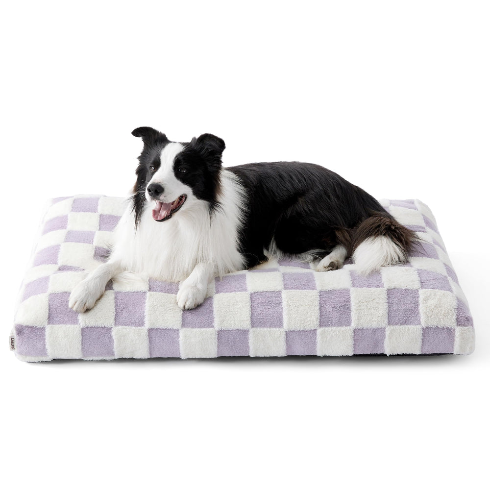 LE SURE large dog bed purple front view shows plush surface for cozy naps