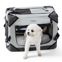 LE SURE Lesure collapsible crate four-door entry for easy access and ventilation on trips