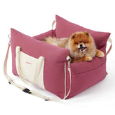 LE SURE Lesure small dog car seat front view offers secure travel