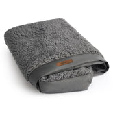 LE SURE washable dog bed cover closeup with plush sherpa for cozy warmth