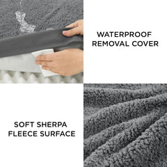 LE SURE Cover—machine washable for quick cleaning after messes.