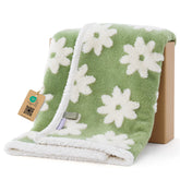 LE SURE waterproof puppy blanket with cloud 3D texture offering cozy warmth for small dogs.