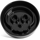 LE TAUCI ceramic slow-feeder dog bowl skull black promotes mindful eating for small breeds