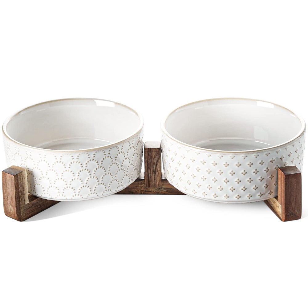 LE TAUCI ceramic dog bowls with a 6.5 inch wide mouth for easy loading and feeding