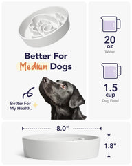 LE TAUCI Non-slip ceramic bowl with stable base for steady mealtime.