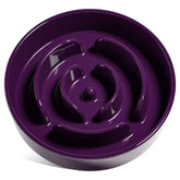 LE TAUCI slow-feeder ceramic purple maze bowl with 3-cup capacity for slower meals.