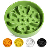 LE TAUCI ceramic slow-feeder dog bowl front view shows stable design for steady meals