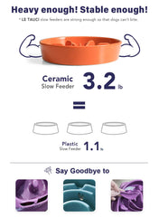 LE TAUCI Sun Orange bowl with non-slip base reduces floor mess during meals.
