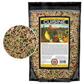 LEACH GRAIN AND MILLING CO Canary Cuisine bag front shows premium bird seed for balanced energy.