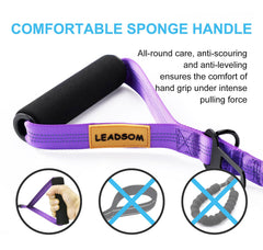 LEADSOM reflective-thread leash shines at night for safer evening strolls.