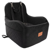 Lealchum dog booster front-seat installation shows quick secure setup for safe travel
