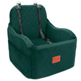 Lealchum dog booster seat shows 6-inch elevated cushion for better visibility and comfort during car rides