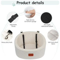 Lealchum dog car seat safety leashes secure small dogs during travel