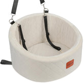 Lealchum dog car seat with soft fabric for comfortable travel