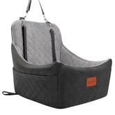 Lealchum dog car seat front view shows memory foam comfort for medium dogs
