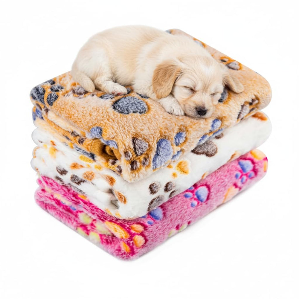 LeapSheep heart-pattern pink blanket keeps small dogs cozy for naps