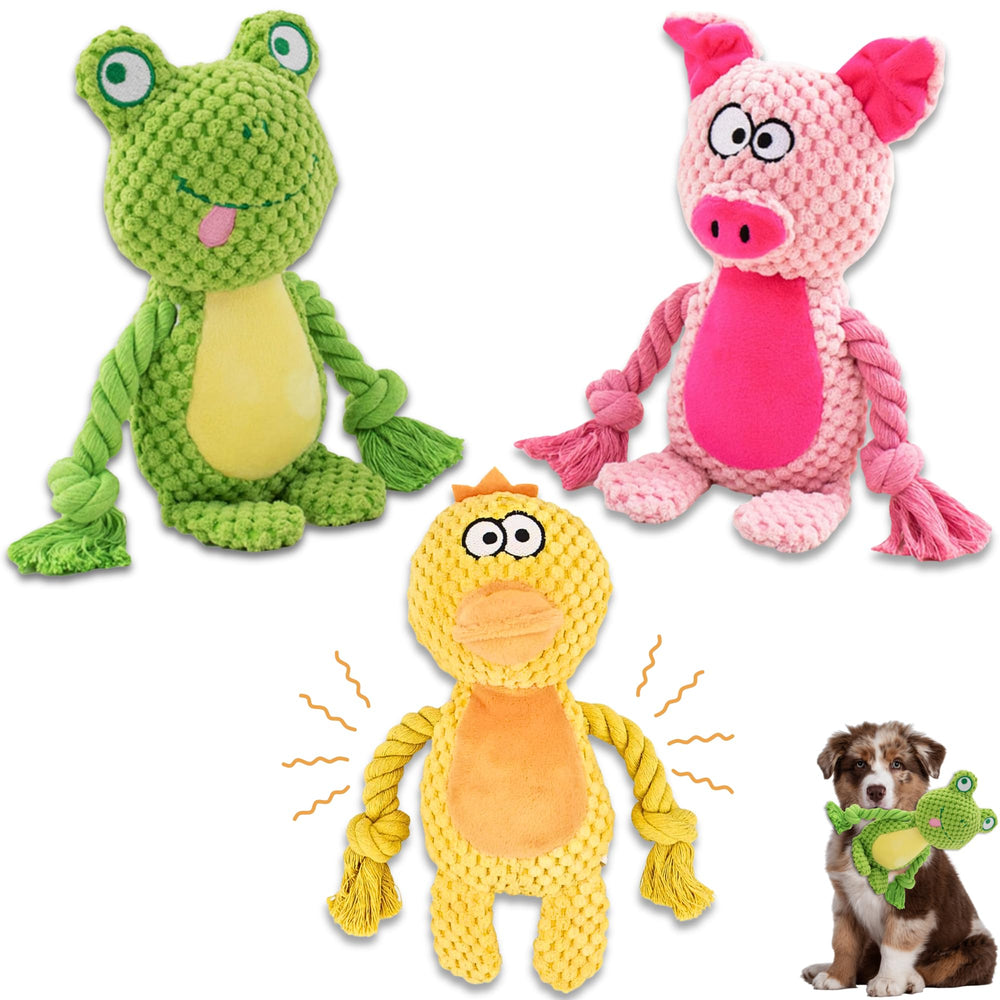 Leash and Leisure Farm Friends duck toy in the 3-pack for teething puppies