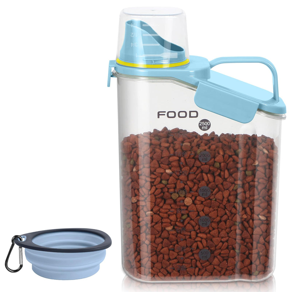 LEAWALK cat dog food storage container with large nozzle enables easy, mess-free pouring.