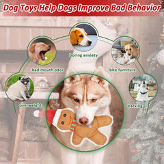 LECHONG Christmas Tree toy with squeaker for festive fun