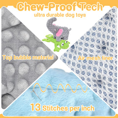 LECHONG no-stuffing dog toys elephant—crinkle & squeak to entice curious pups.